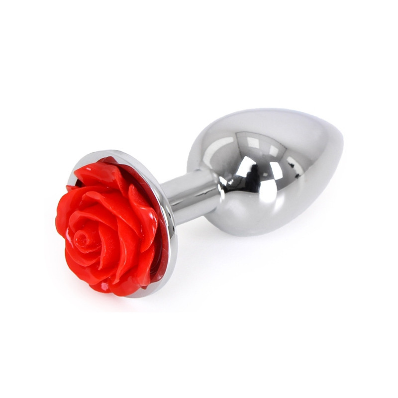Kiotos Plug Bijou anal Alu avec Rose 6 x 2.8 cm